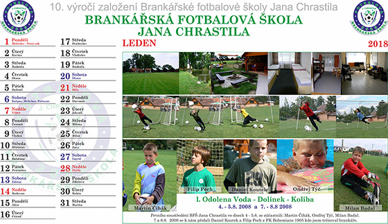 Kalend pro rok 2018 k 10. vro BF Jana Chrastila