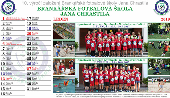 Kalend pro rok 2018 k 10. vro BF Jana Chrastila